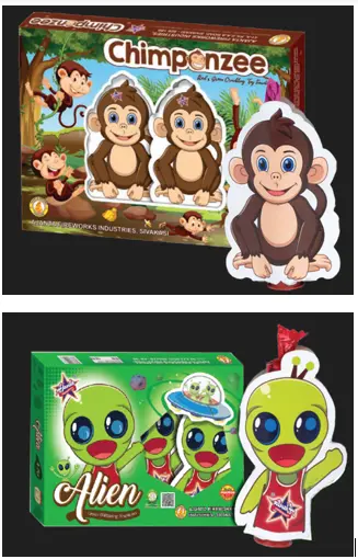 Chimpanzee, Aliens (4 Pcs)